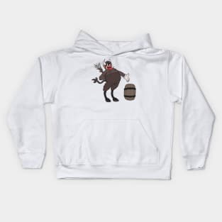 Krampus 1930s rubberhose style Kids Hoodie